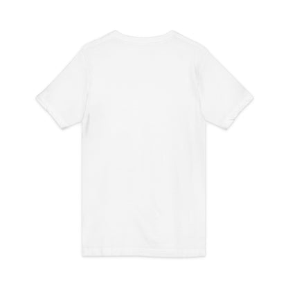 Off Centered Unisex Jersey Short Sleeve V-Neck Tee (pl)