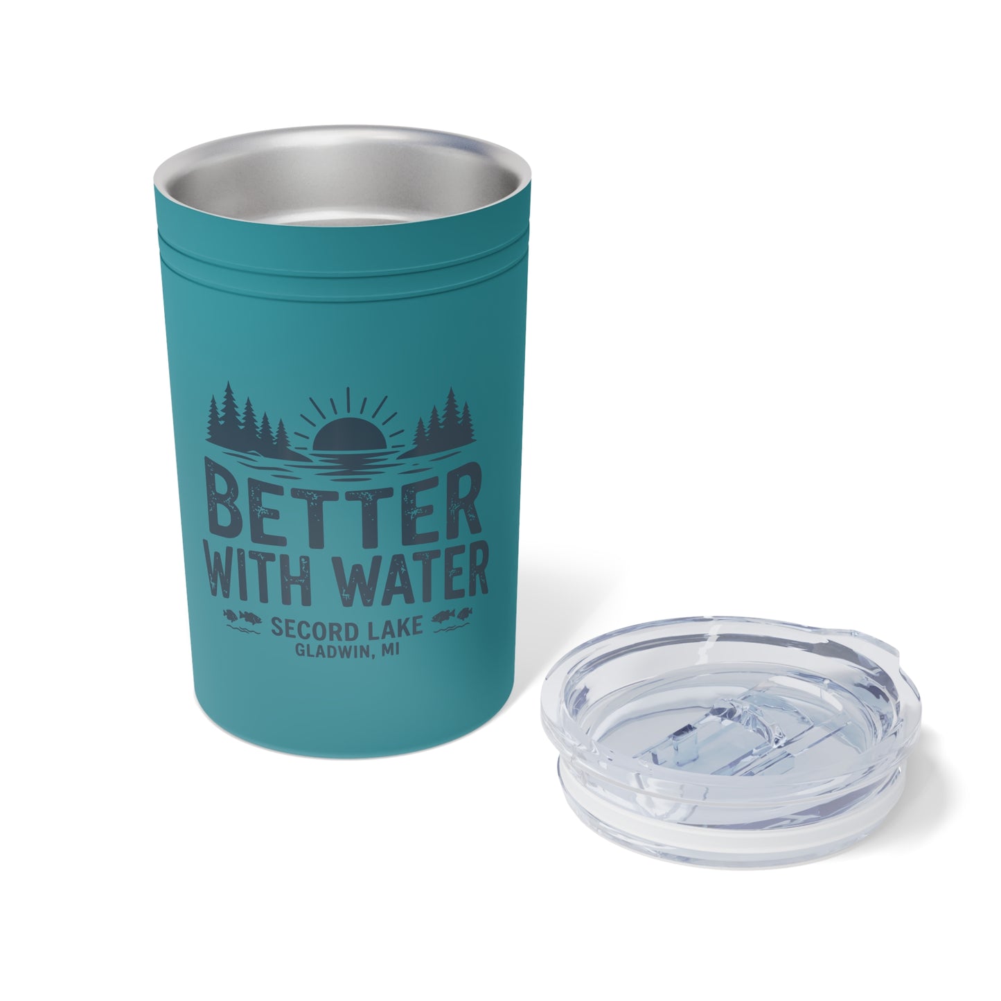 "Secord Lake, Better with Water" 11oz Vacuum Tumbler
