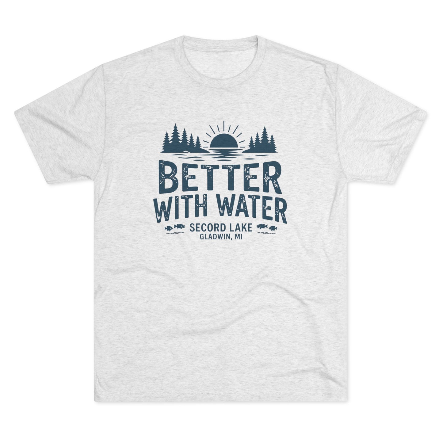 "Better With Water" Secord Lake Crew Tee