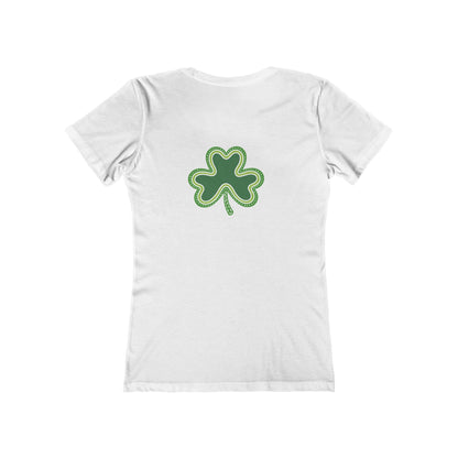 Lucky Woman's Shamrock T-Shirt | Green Rainbow & Clover Graphic | St. Patrick's Day Apparel
