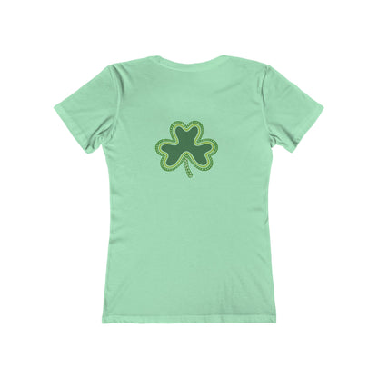 Lucky Woman's Shamrock T-Shirt | Green Rainbow & Clover Graphic | St. Patrick's Day Apparel
