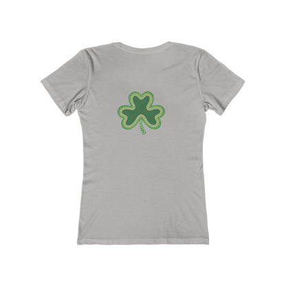 Lucky Woman's Shamrock T-Shirt | Green Rainbow & Clover Graphic | St. Patrick's Day Apparel