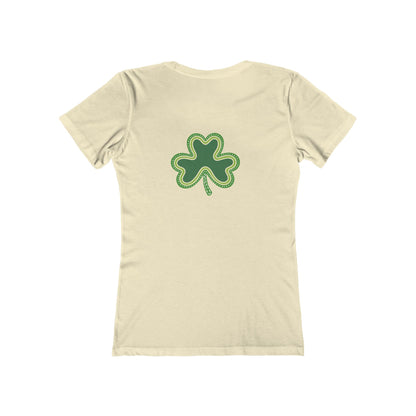Lucky Woman's Shamrock T-Shirt | Green Rainbow & Clover Graphic | St. Patrick's Day Apparel