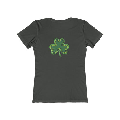 Lucky Woman's Shamrock T-Shirt | Green Rainbow & Clover Graphic | St. Patrick's Day Apparel