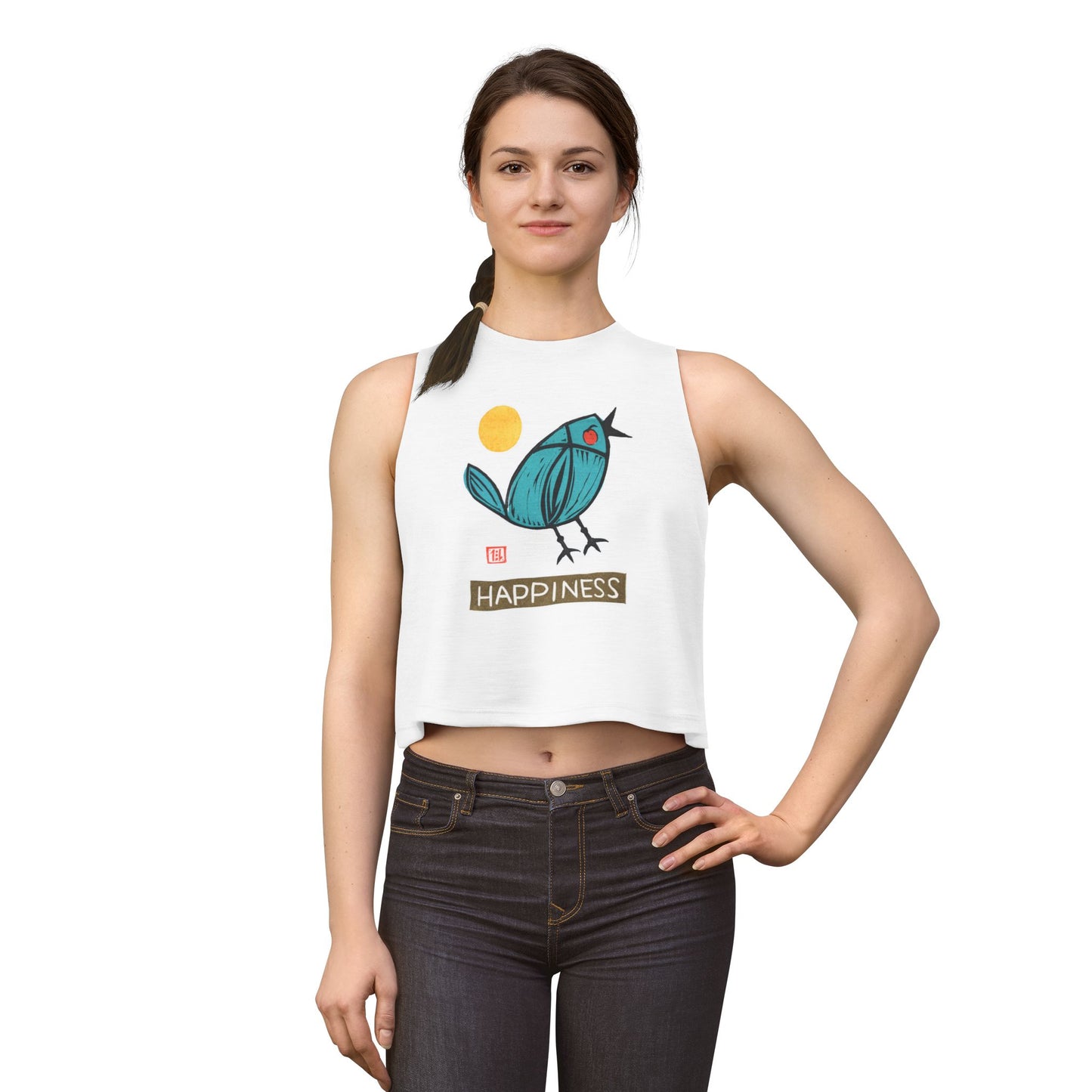 Meaningful Growth Crop Tank | "Small Good Things" Summer Top | Mindful Graphic Muscle Tee