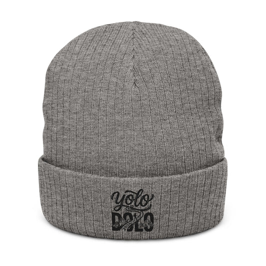 YOLO DOLO  — Embroidered Cozy Winter Cuffed Hat