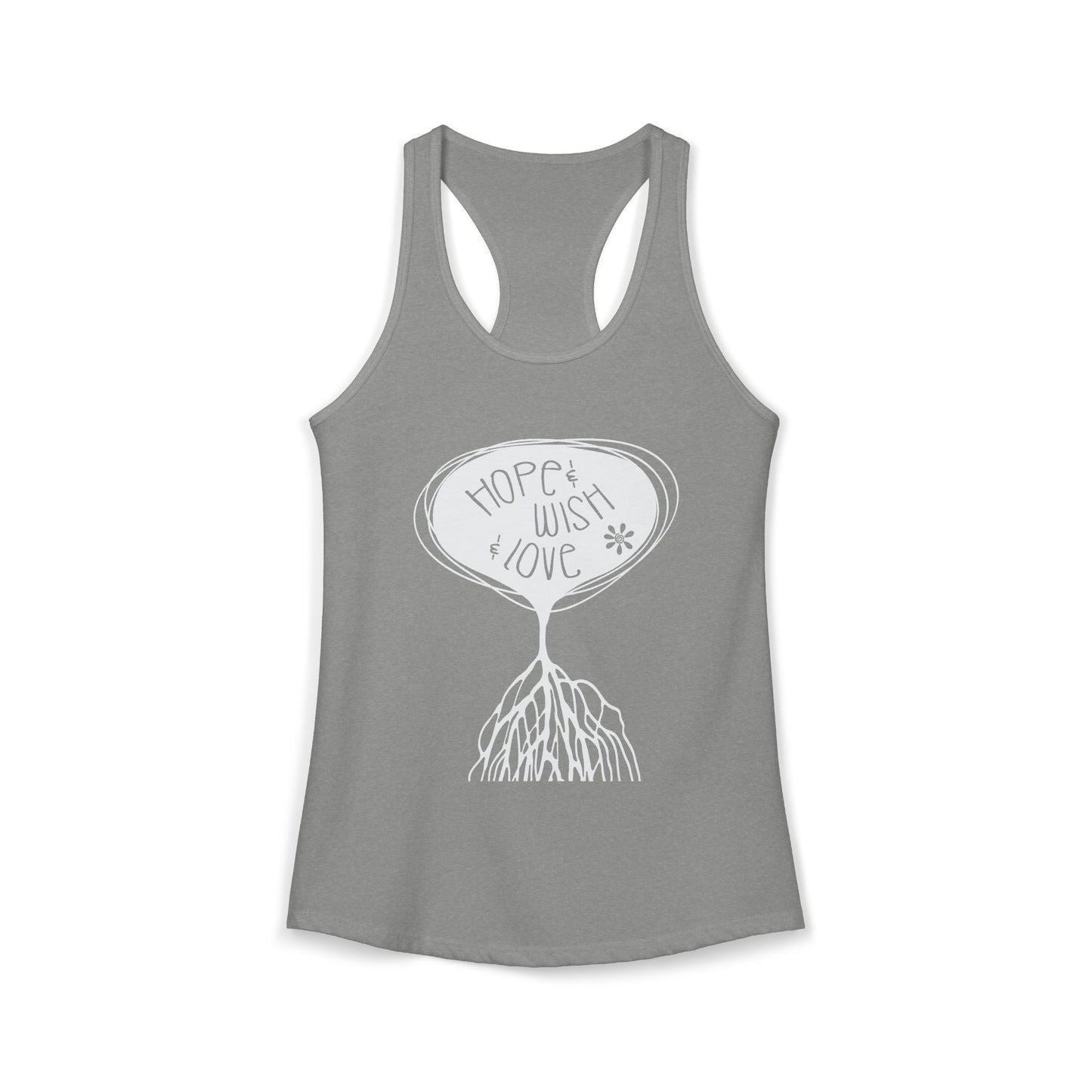 "Hope & Wish & Love" Women's Racerback Tank