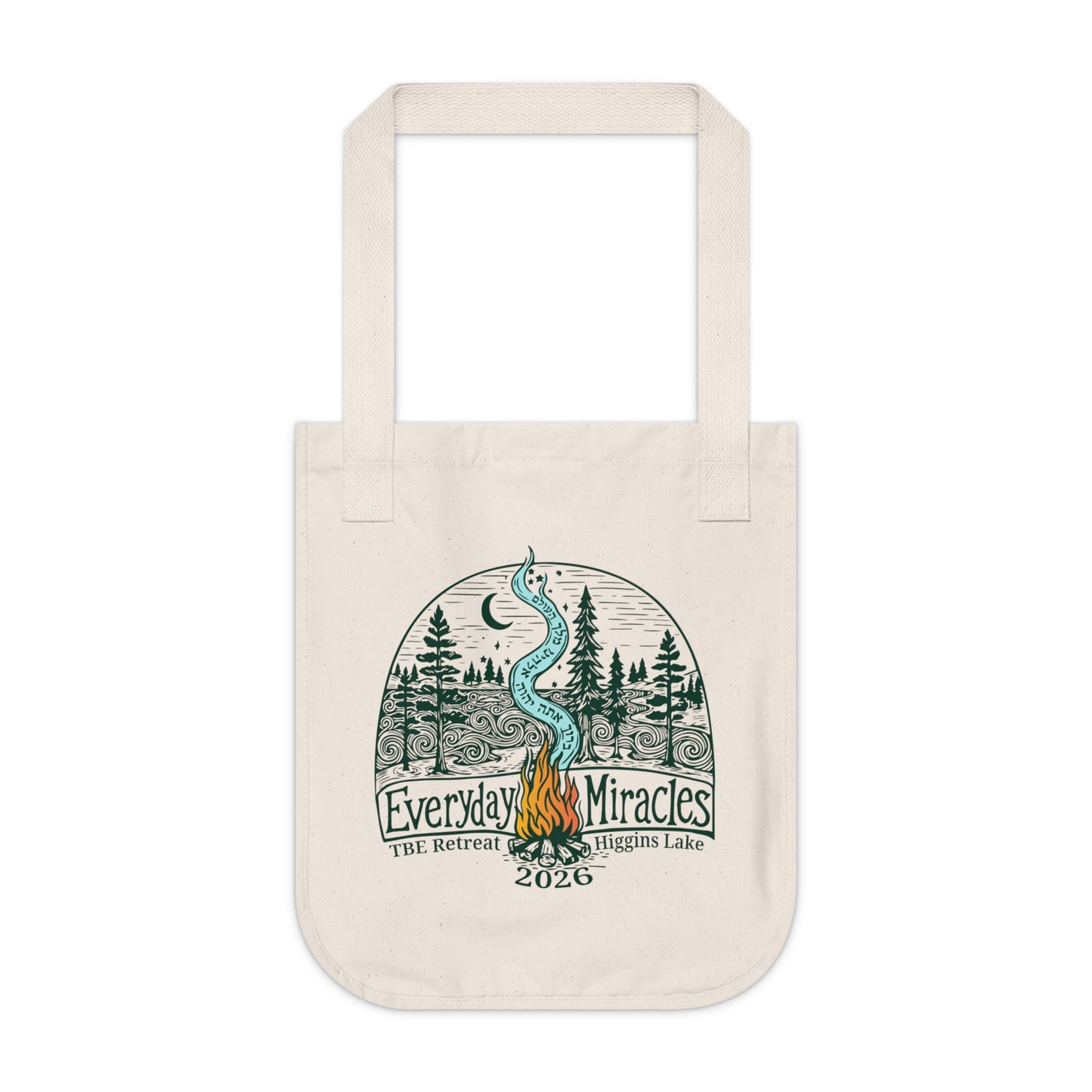 "Everyday Miracles" Organic Canvas Tote Bag 12"x14"