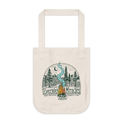 "Everyday Miracles" Organic Canvas Tote Bag 12"x14"
