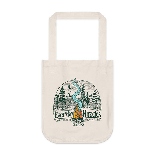 "Everyday Miracles" Organic Canvas Tote Bag 12"x14"