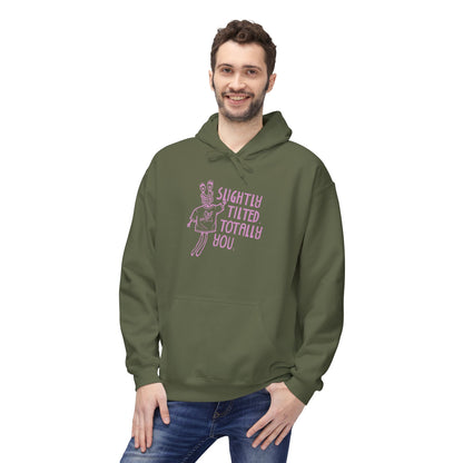 "Slightly Tilted, Totally You" Pullover Hoodie