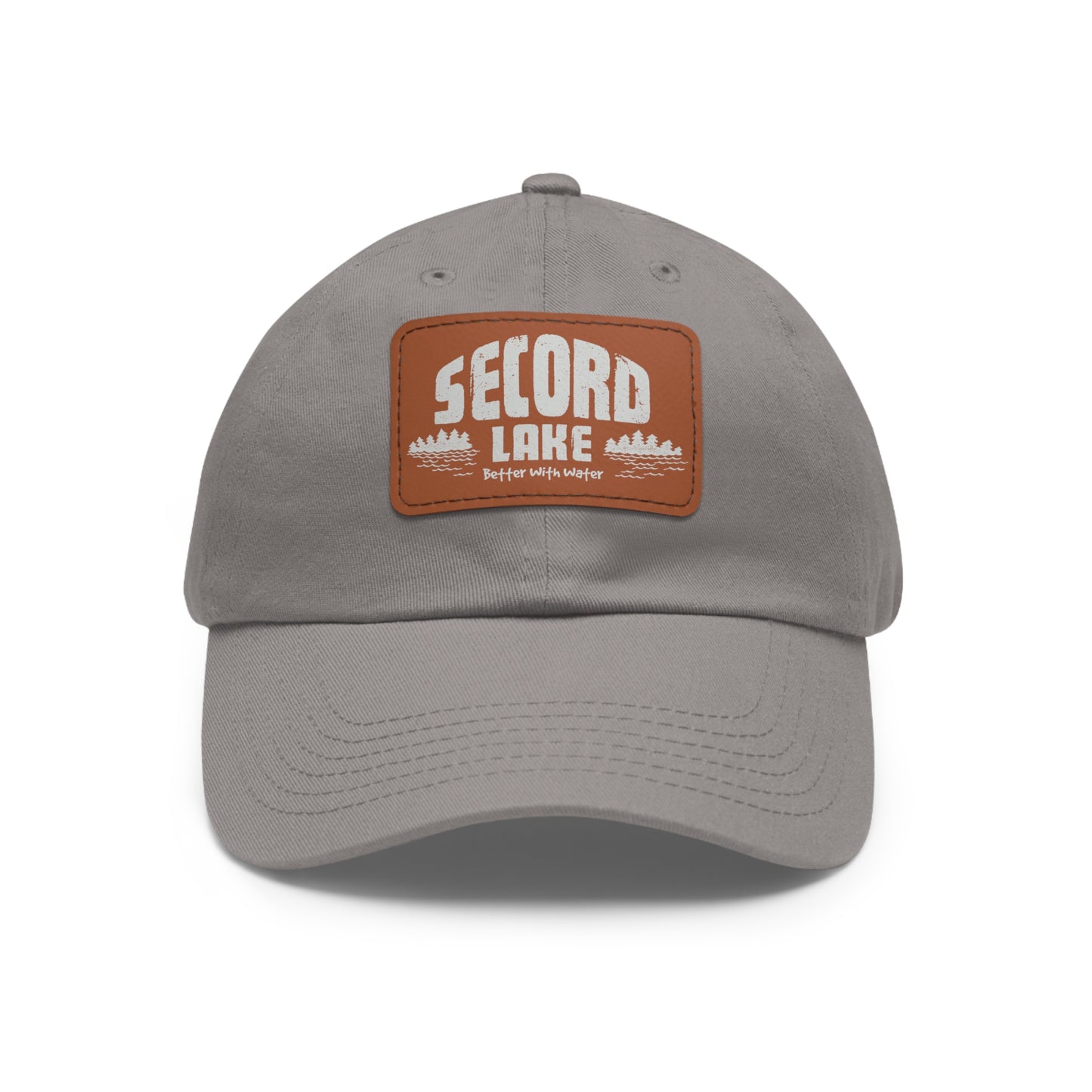 Lake Life Dad Hat | "Secord Lake Better with Water" Chino Twill Patch Cap | Boating Gift
