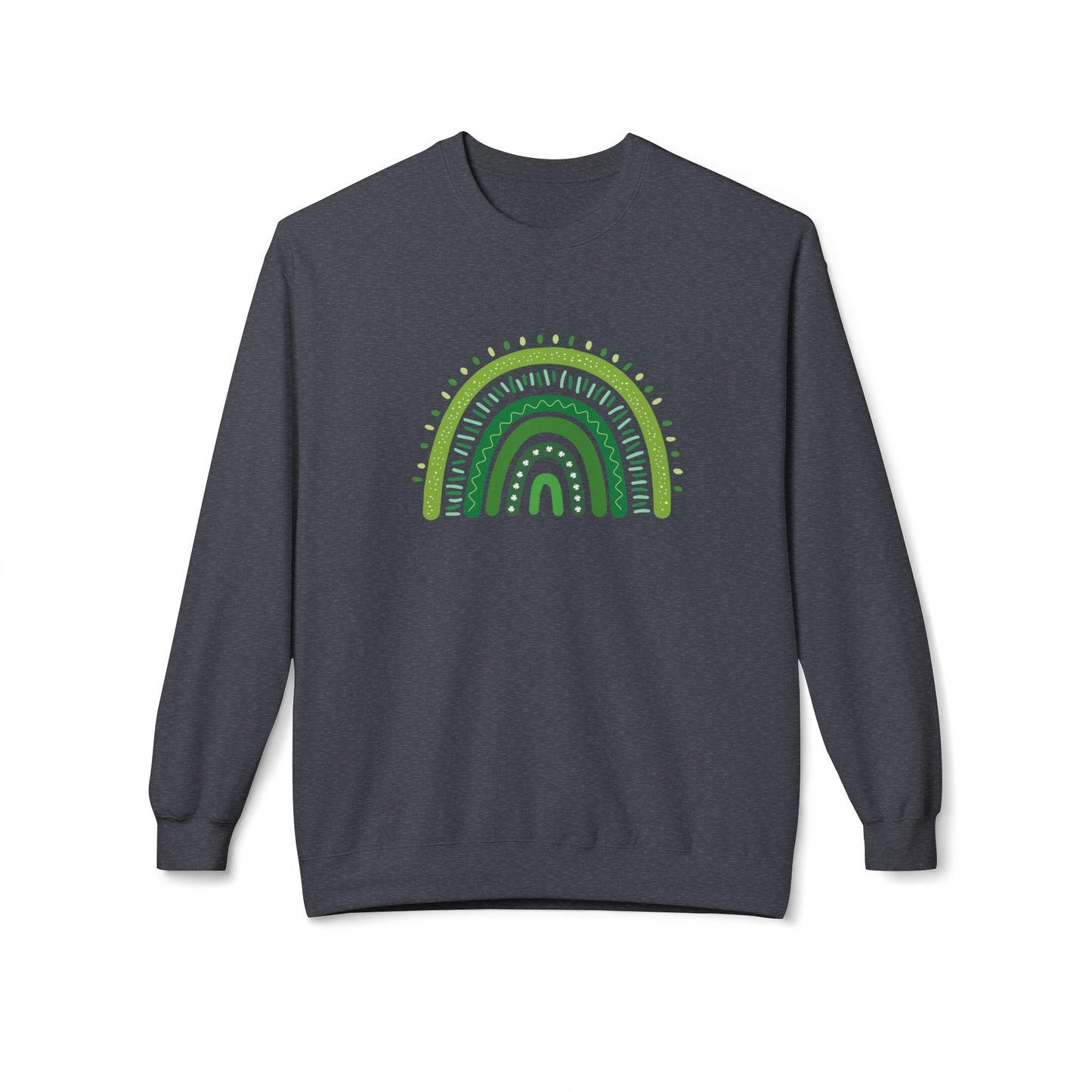 St. Patrick’s Day Sweatshirt | "Green Boho Rainbow" Crewneck | St. Patrick’s Day Apparel
