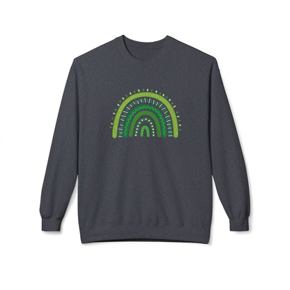 St. Patrick’s Day Sweatshirt | "Green Boho Rainbow" Crewneck | St. Patrick’s Day Apparel