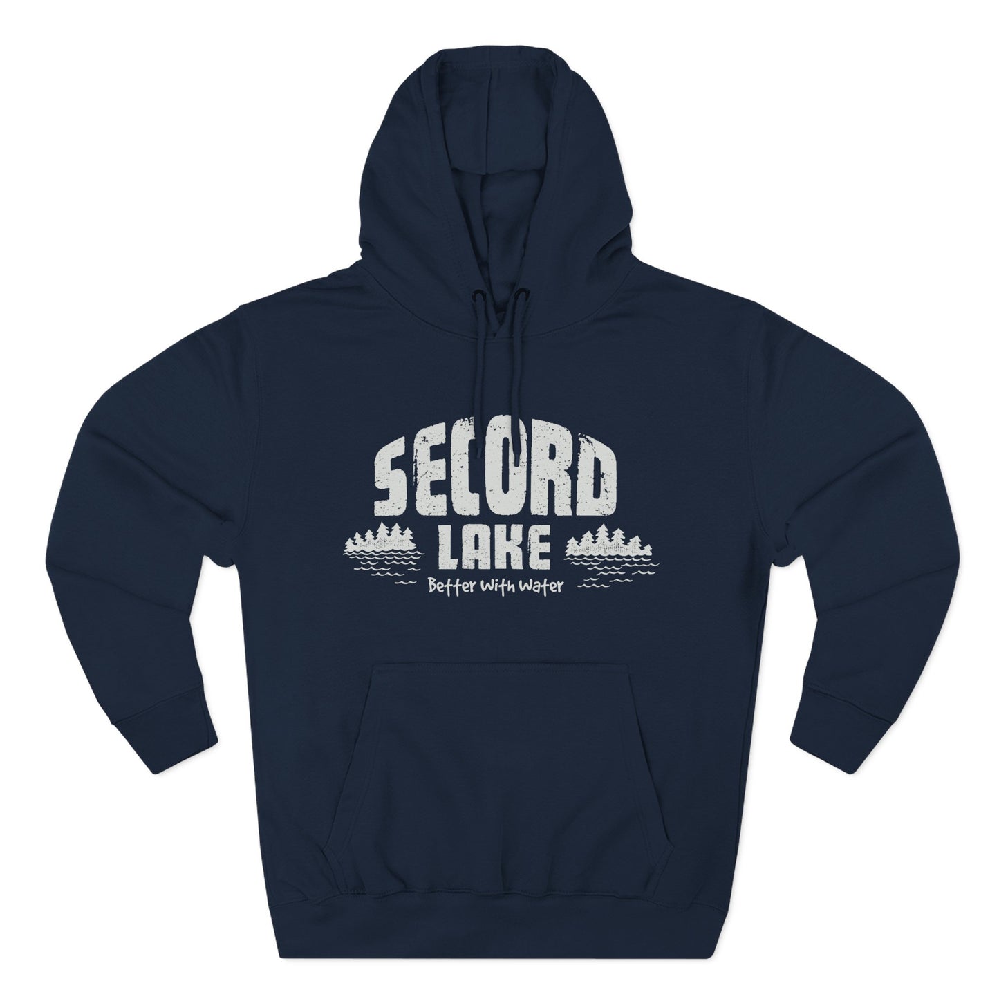Secord Lake Better with Water — Fleece Hoodie