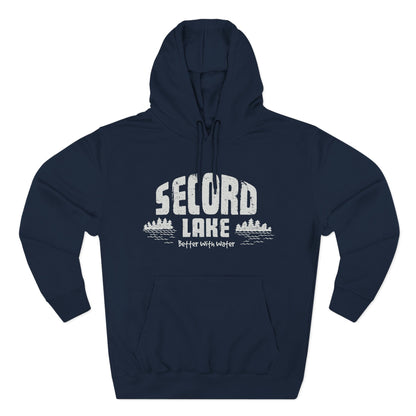 Secord Lake Better with Water — Fleece Hoodie