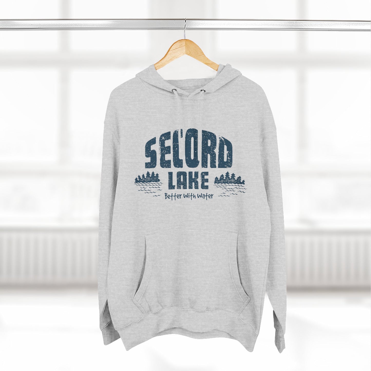Secord Lake Better with Water — Fleece Hoodie