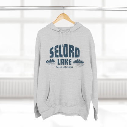 Secord Lake Better with Water — Fleece Hoodie