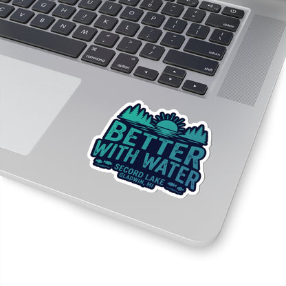 "Better With Water, Secord Lake" Sticker