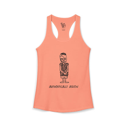 "Authentically Askew" Women's Ideal Racerback Tank