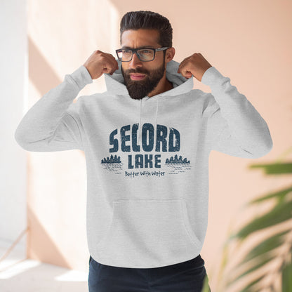 Secord Lake Better with Water — Fleece Hoodie