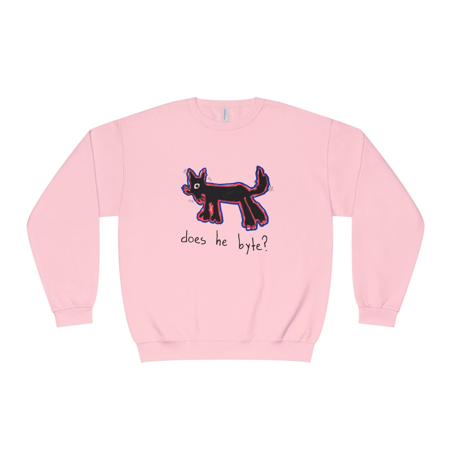 “Does he byte?”  — Crewneck Sweatshirt