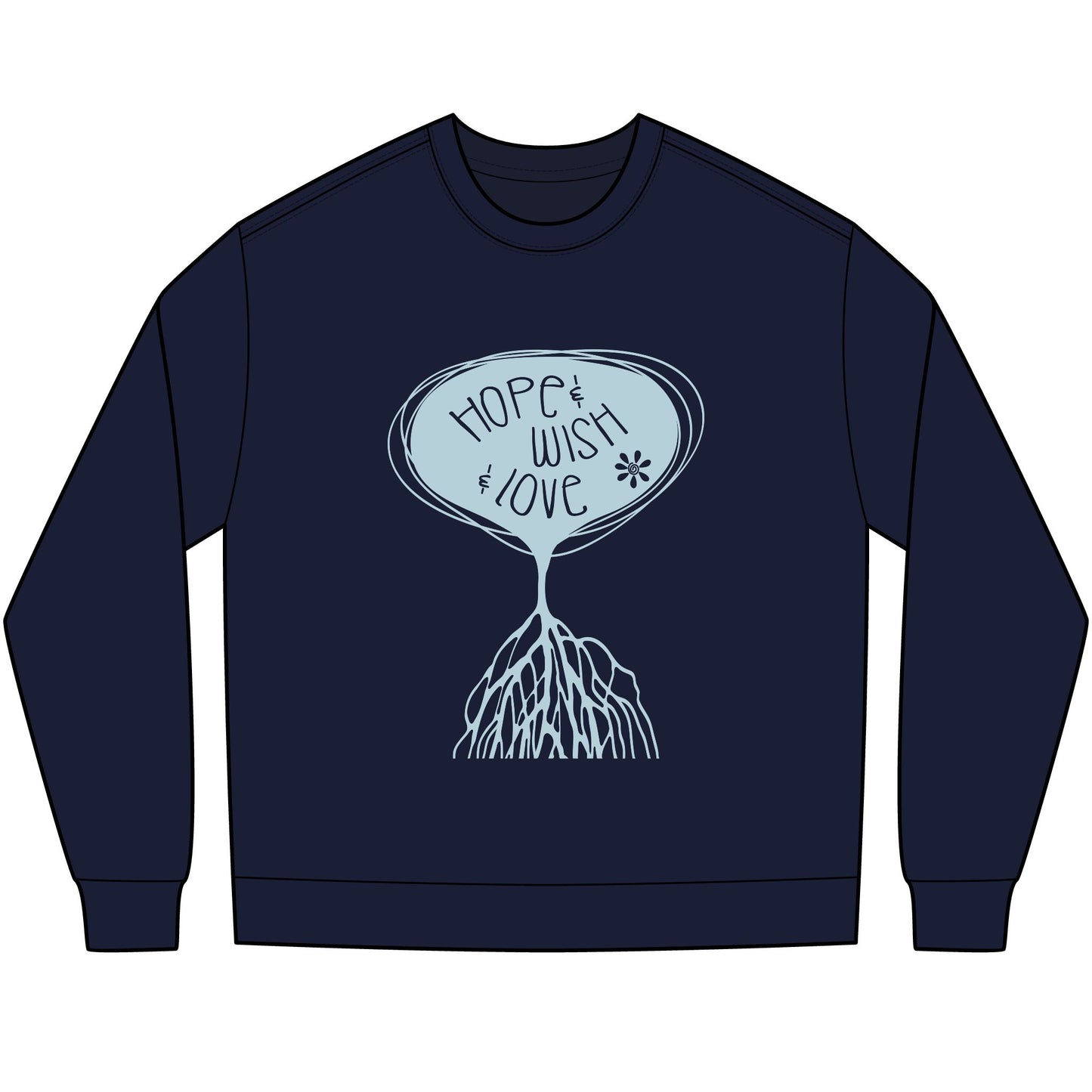 "Hope & Wish & Love" Bella + Canava Long Sleeve Tee