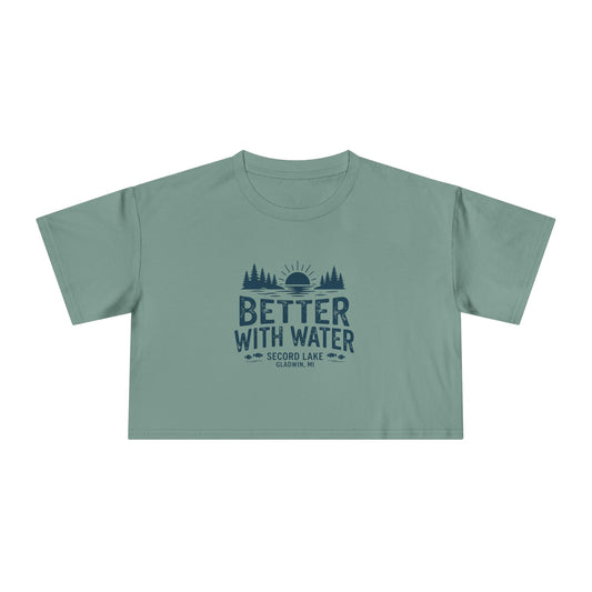 "Better With Water" Crop Tee