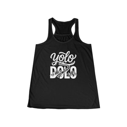 YOLO DOLO — Women's Racerback Flowy Summer Tee