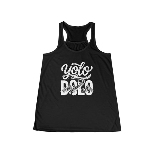 YOLO DOLO — Women's Racerback Flowy Summer Tee