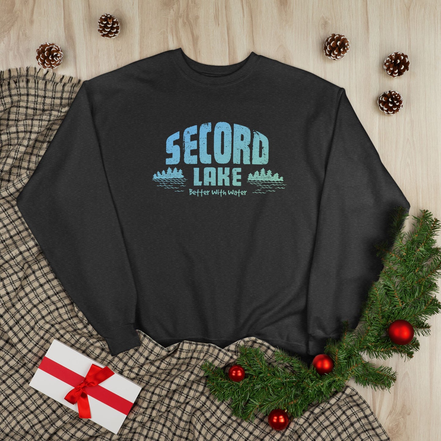 "Secord Lake, Better With Water" Crewneck Sweatshirt