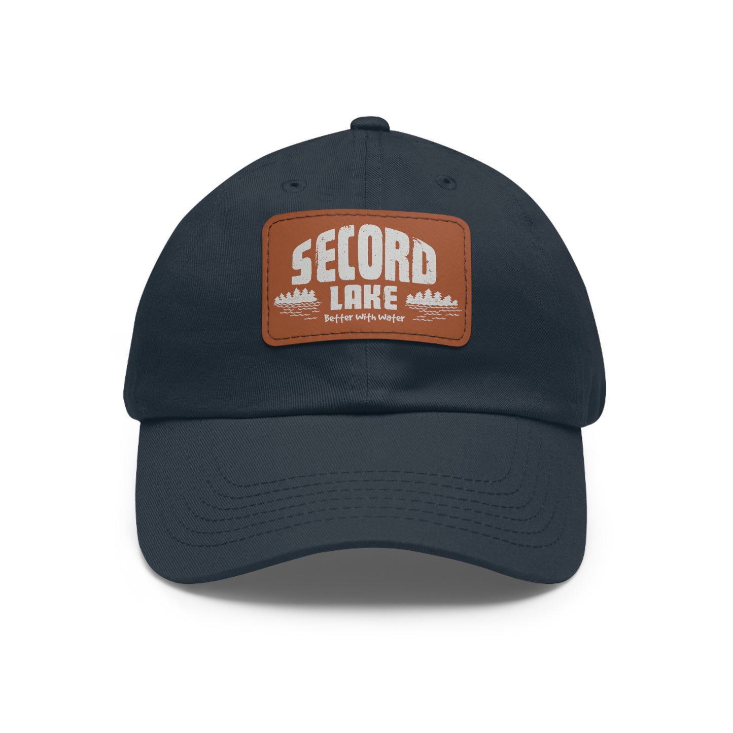 Lake Life Dad Hat | "Secord Lake Better with Water" Chino Twill Patch Cap | Boating Gift