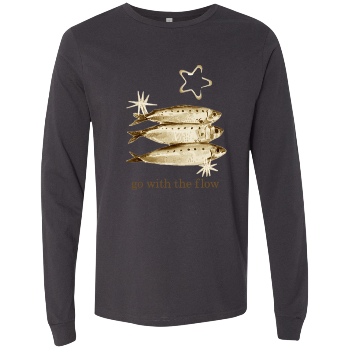 Go with the flow t-shirt in dark grey